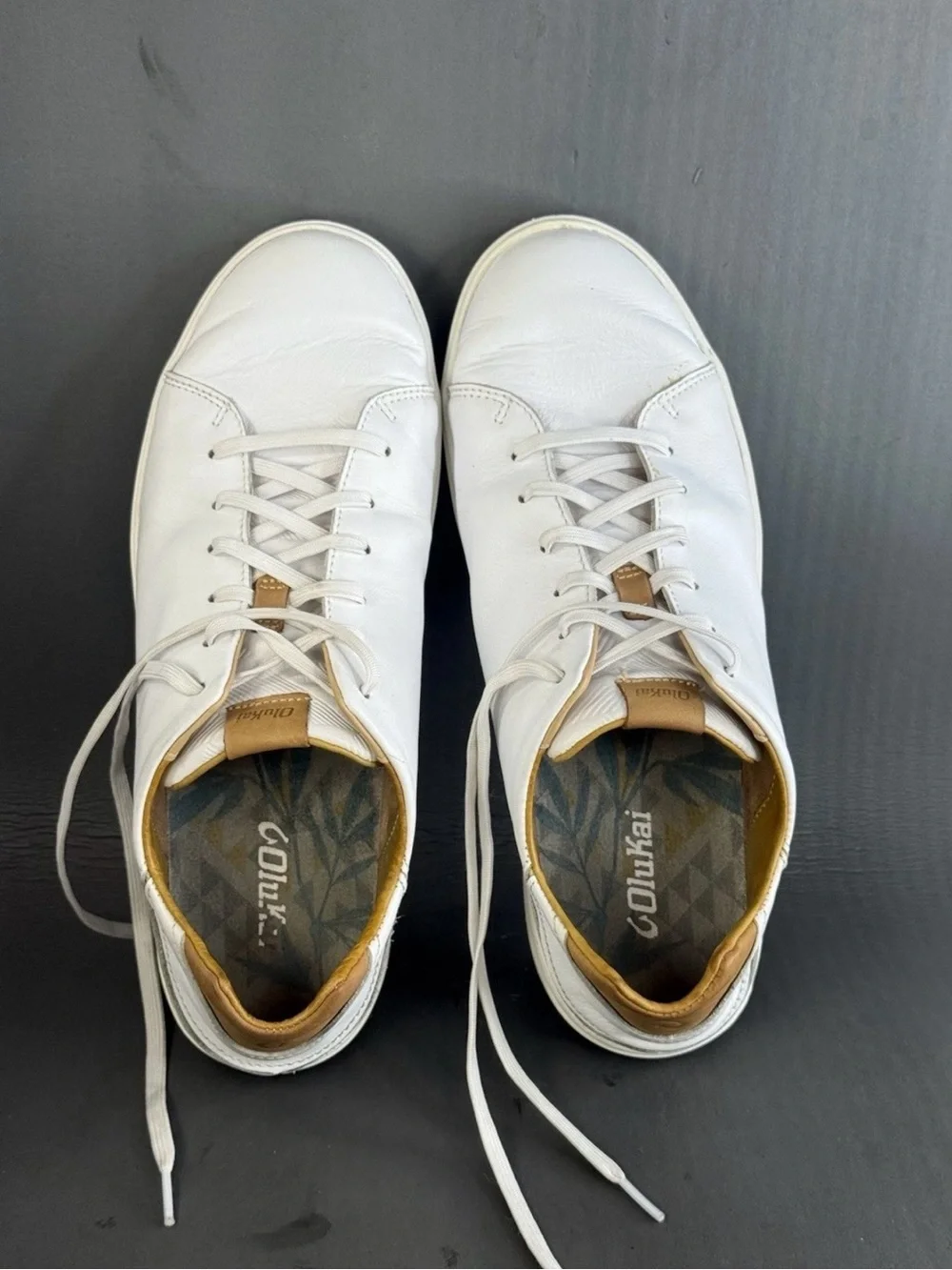 OluKai Lae'ahi Li 'Ili full grain leather sneaker shoes men’s size 12